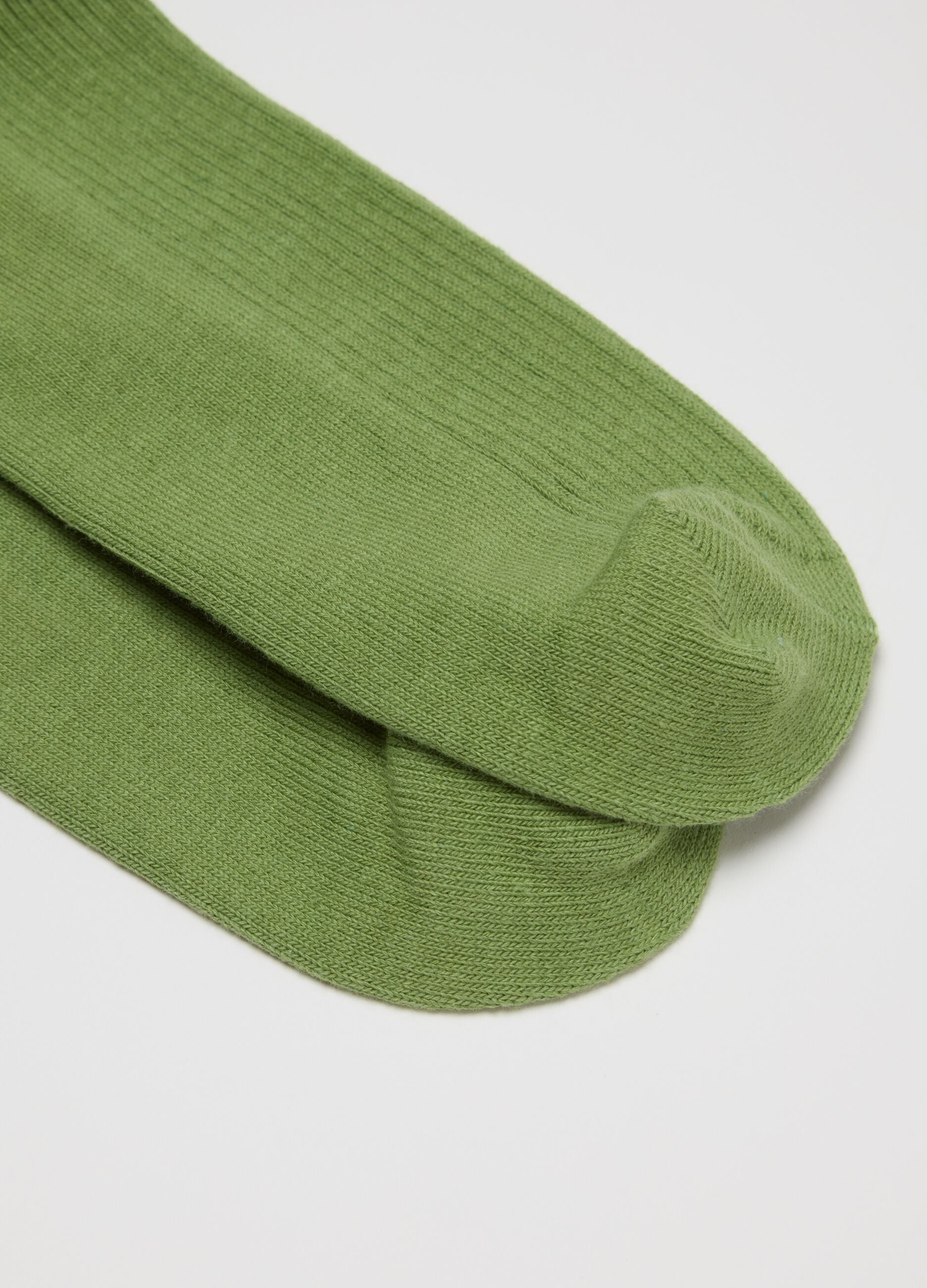 Green midi socks in cotton blend