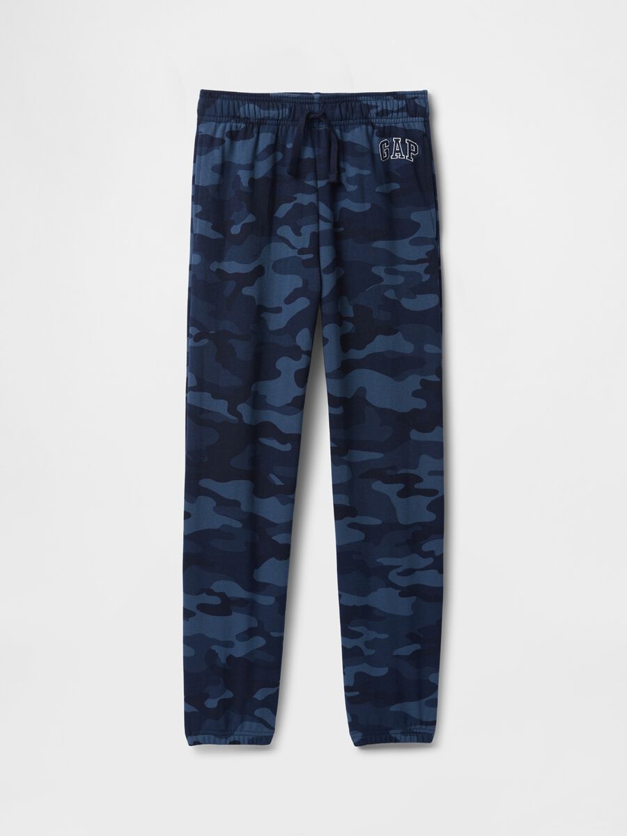 Multicolour cotton blend slim fit camouflage trousers_3