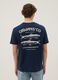 Blue short-sleeved T-shirt in 100% cotton_3