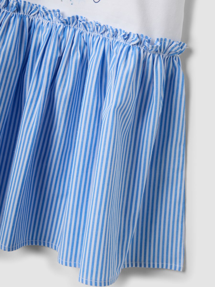 Girls&rsquo; multicolour stretch cotton dress with Frozen print_3