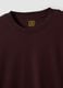Brown long-sleeved pure organic cotton crew-neck T-shirt_2
