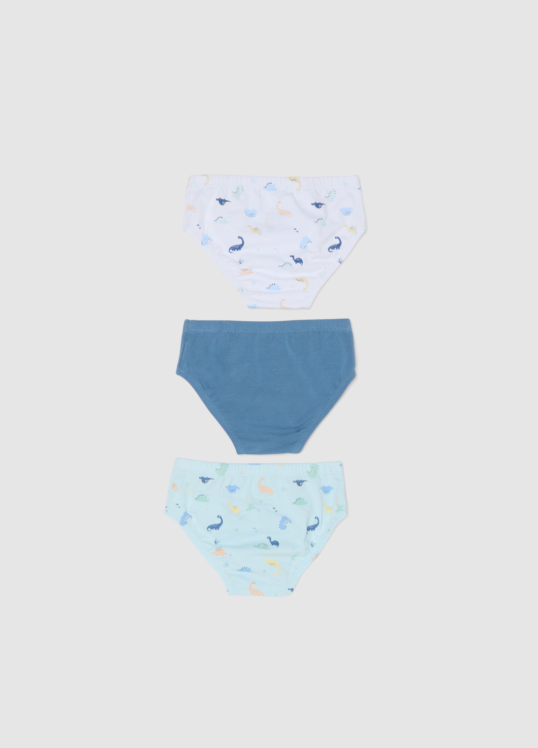 Newborn multicolour elasticated cotton briefs triple pack