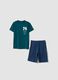 Multicoloured pure cotton regular-fit T-shirt and shorts set for boys_3