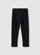 Girls' black stretch cotton slim fit leggings_1