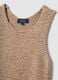 Beige cotton-blend tank top regular fit_5