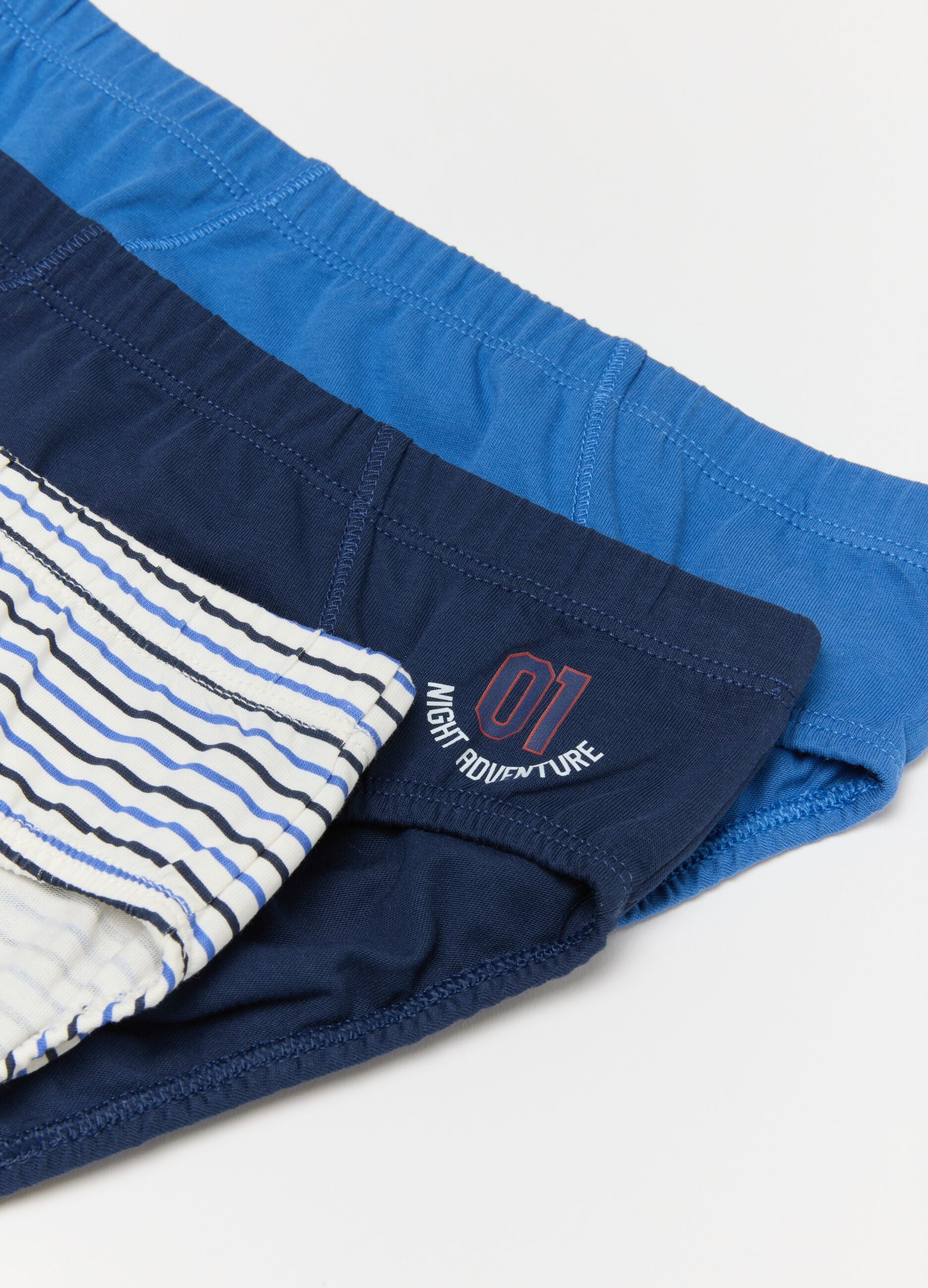 Boys' multicoloured multipack briefs in pure cotton regular fit
