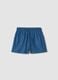 Girls' Pure Cotton Blue Denim Regular Fit Shorts_3