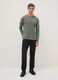 Green long-sleeved T-shirt in pure cotton with regular fit_1