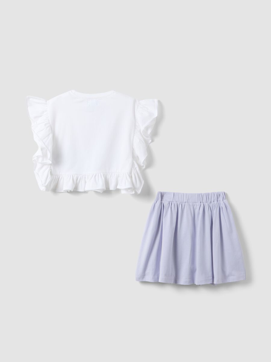 Girls&rsquo; multicolour stretch-cotton set with Frozen print_1