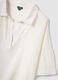 Short white pure cotton kaftan with V-neck_6
