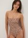 Multicolour leopard-print stretch fabric swimsuit_0