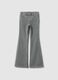 Grey denim flare jeans for girls_3