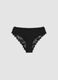 Black Brazilian briefs in stretch microfibre with lace_0