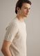 Beige striped pure cotton T-shirt regular fit_2