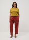Yellow pure cotton regular fit T-shirt with floral embroidery_1