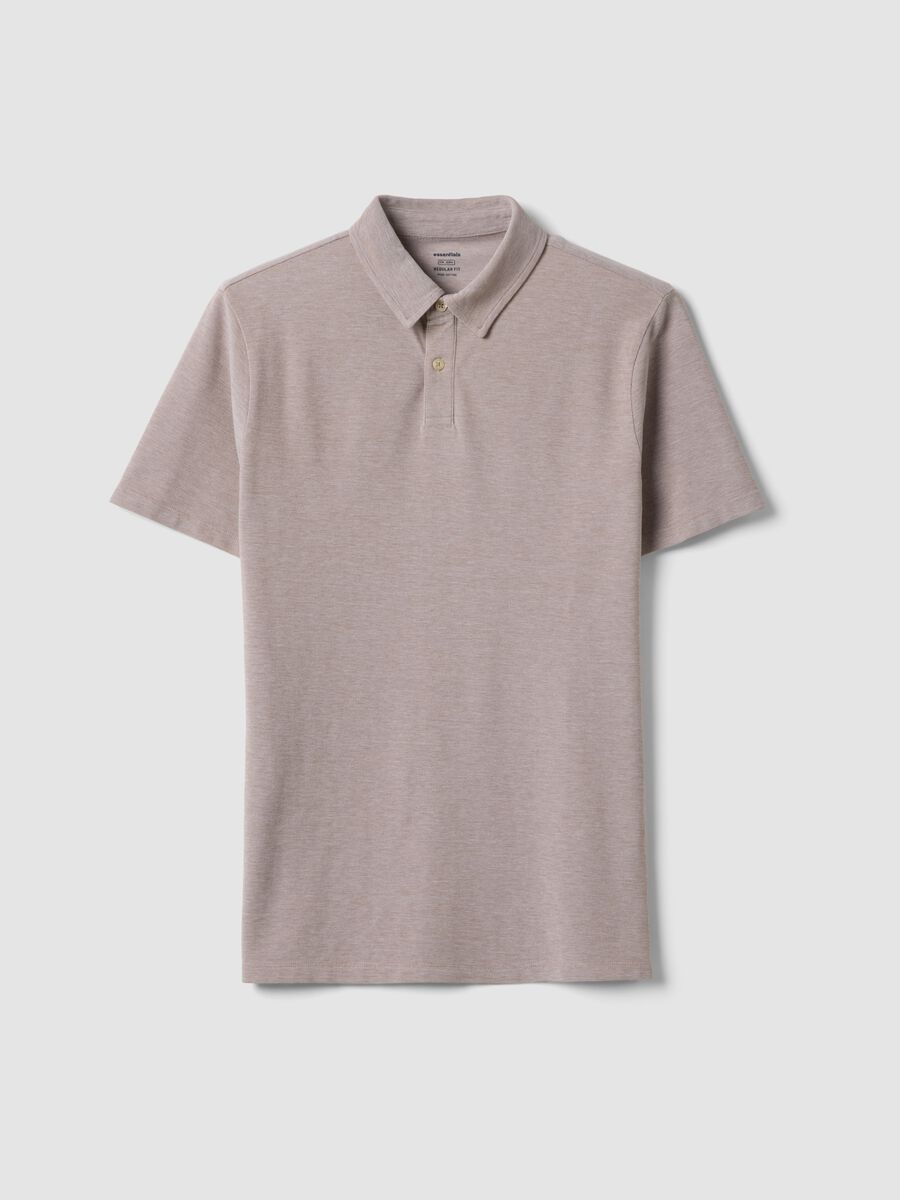 Pink short-sleeve polo shirt in pure cotton_4