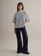 T-shirt in misto cotone a righe multicolor regular fit con tasca_1