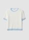 White viscose-blend T-shirt with contrast trims_4