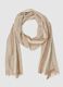 Lightweight scarf in pure cotton with multicolour stripes and fringes_0