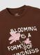 Brown pure cotton jersey slogan T-shirt, regular fit_6
