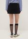 Black regular fit mini skirt with belt_2