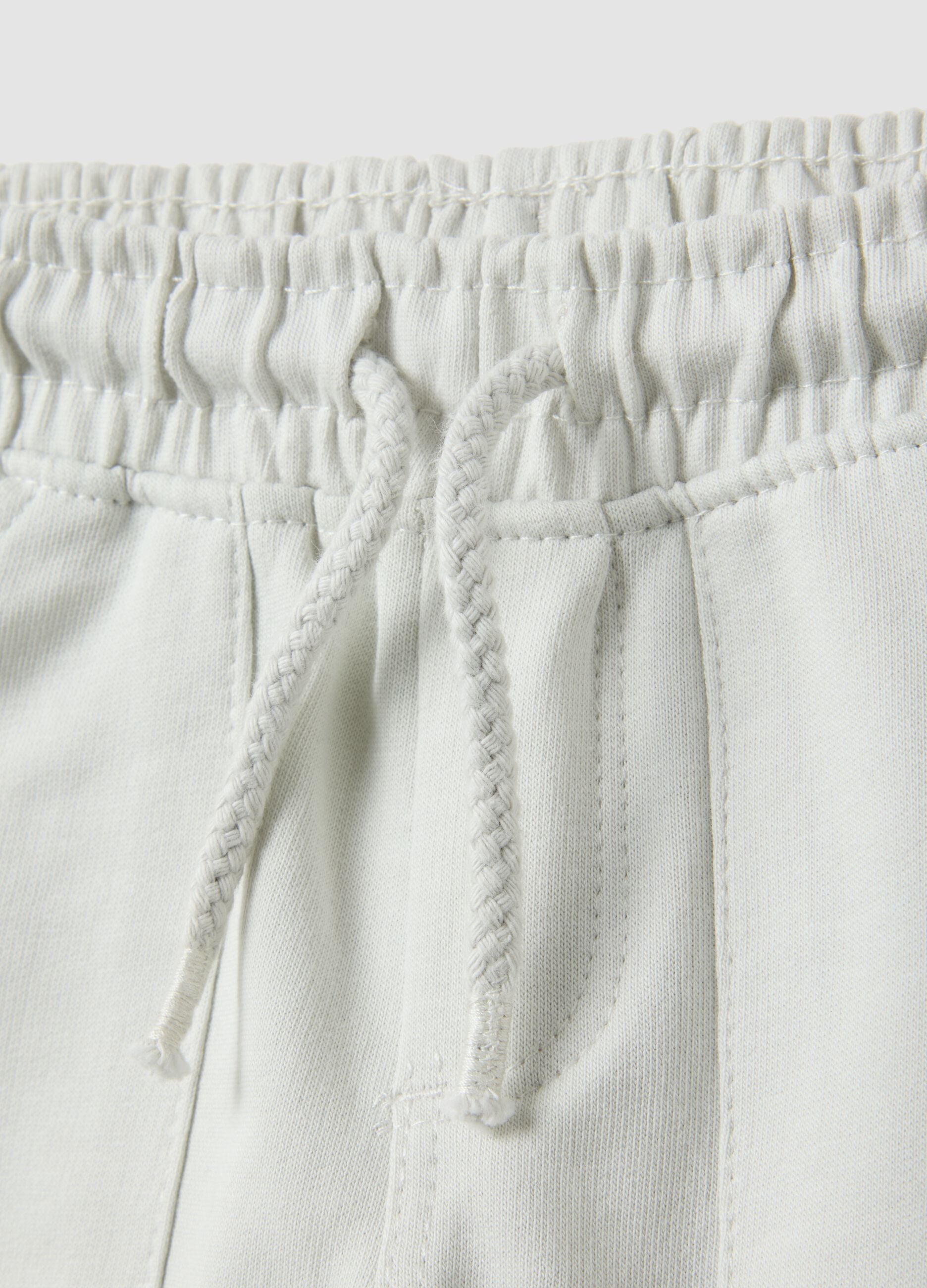 White pure cotton regular fit toddler shorts