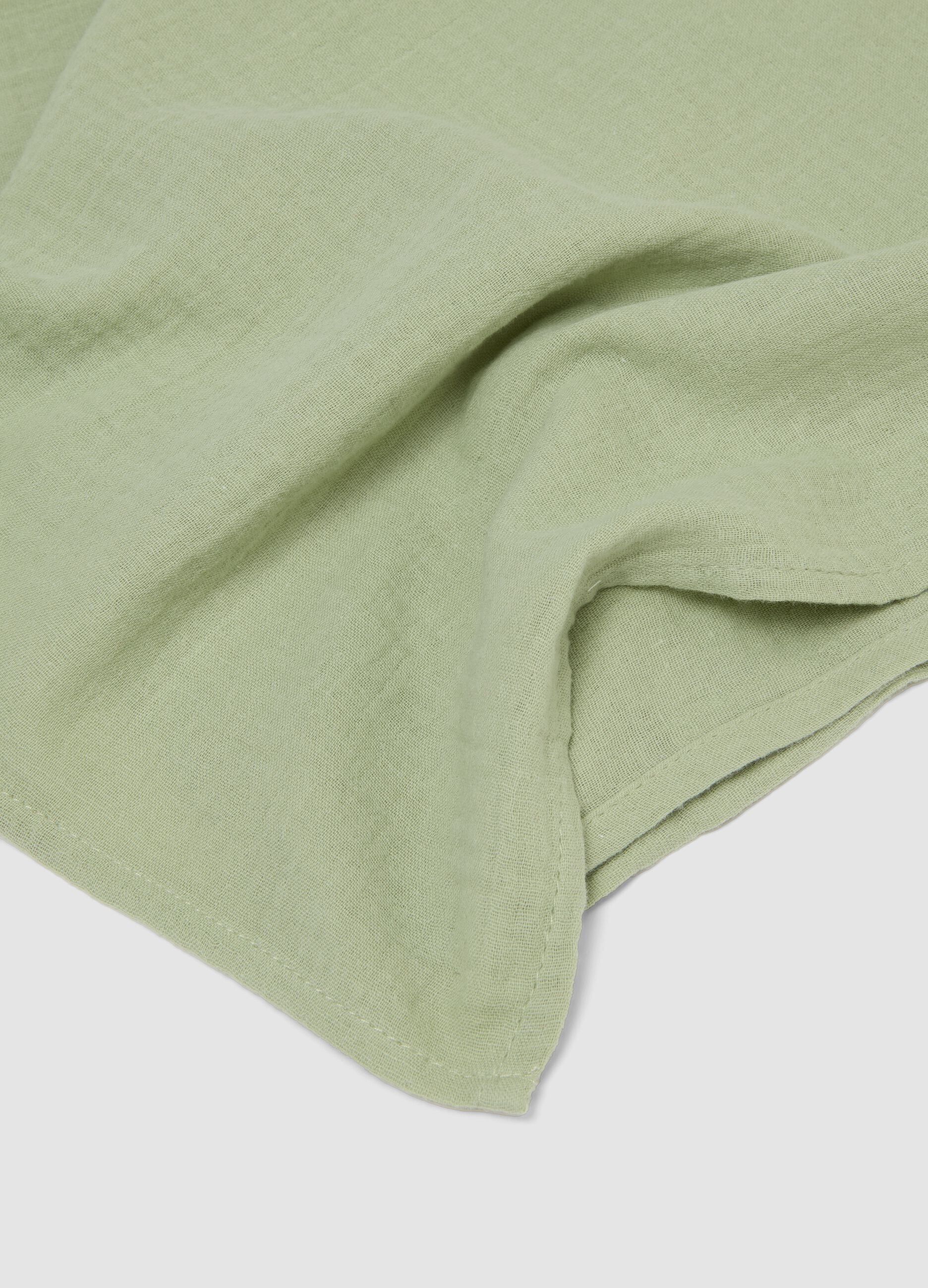 2-pack green and white pure cotton baby blankets