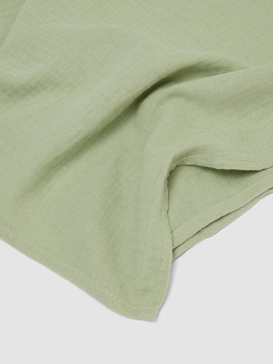 2-pack green and white pure cotton baby blankets_2