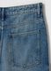 Blue pure cotton baggy denim shorts_5