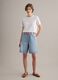 White pure linen regular-fit short-sleeve T-shirt_1