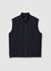 Ultra-light blue regular fit gilet with full zip_4
