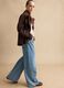 Brown pure cotton regular fit jacket with buttons_0