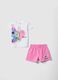 Multicolour Stretch Cotton Set for Girls with Stitch_0