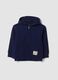 Blue pure cotton hoodie with regular fit for boys_3