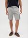 Men's grey pure cotton regular fit shorts_1