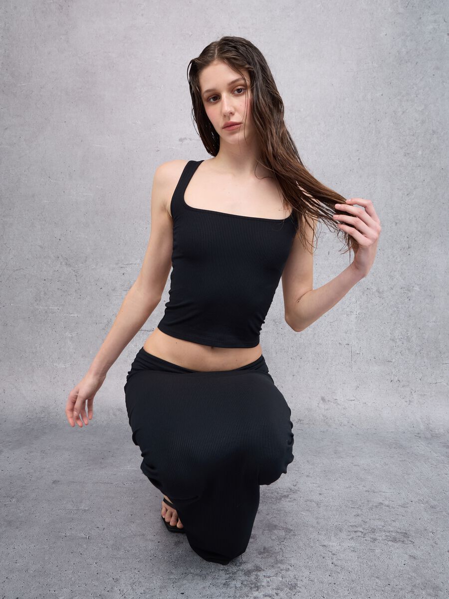 Tank Top Square Neck Black_2