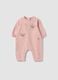 Pink organic cotton baby girl sleepsuit with Stitch print_0
