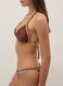Top bikini a triangolo marrone in tessuto elasticizzato con finitura_3