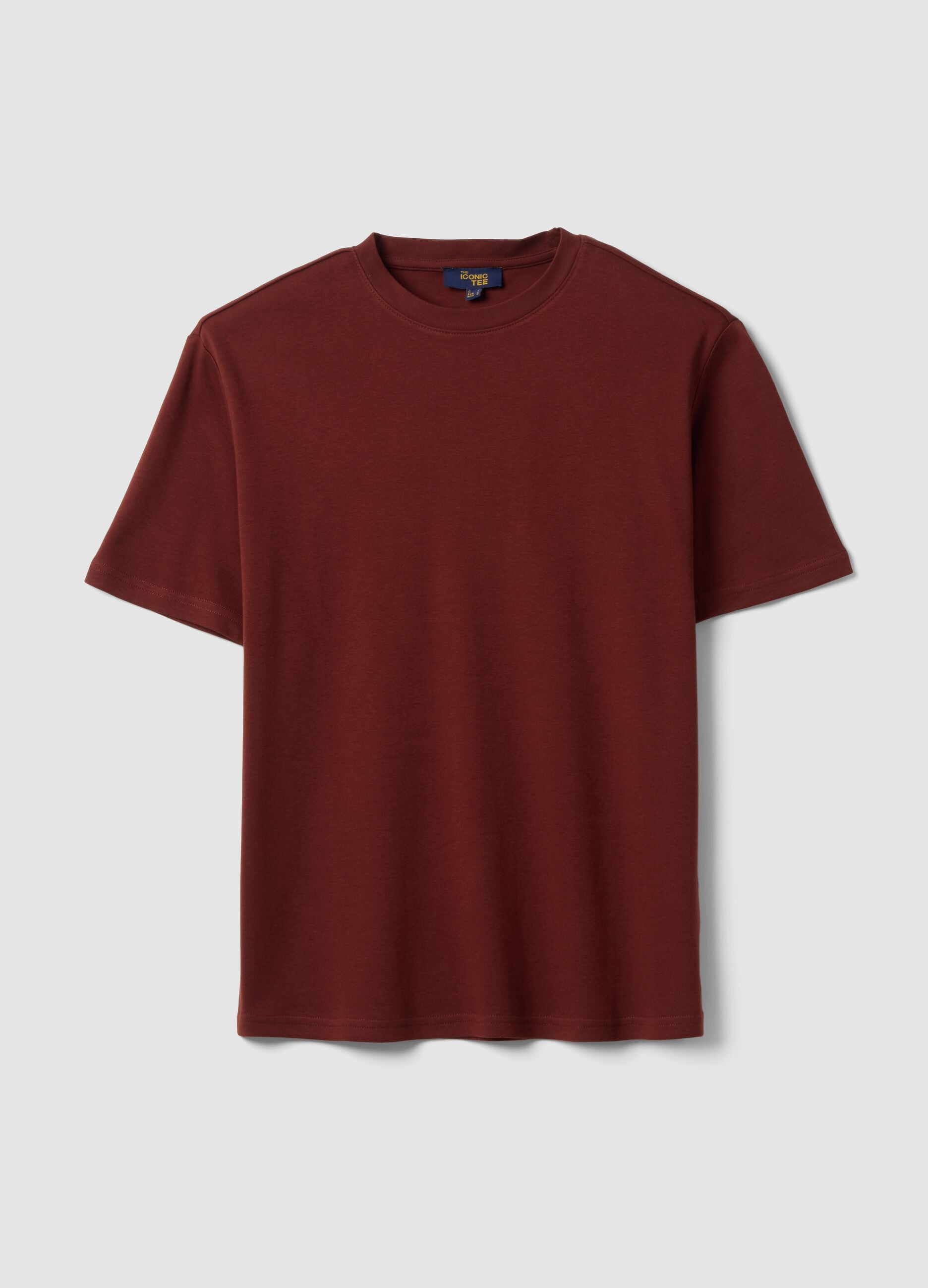 Red pure cotton relaxed-fit short-sleeve T-shirt