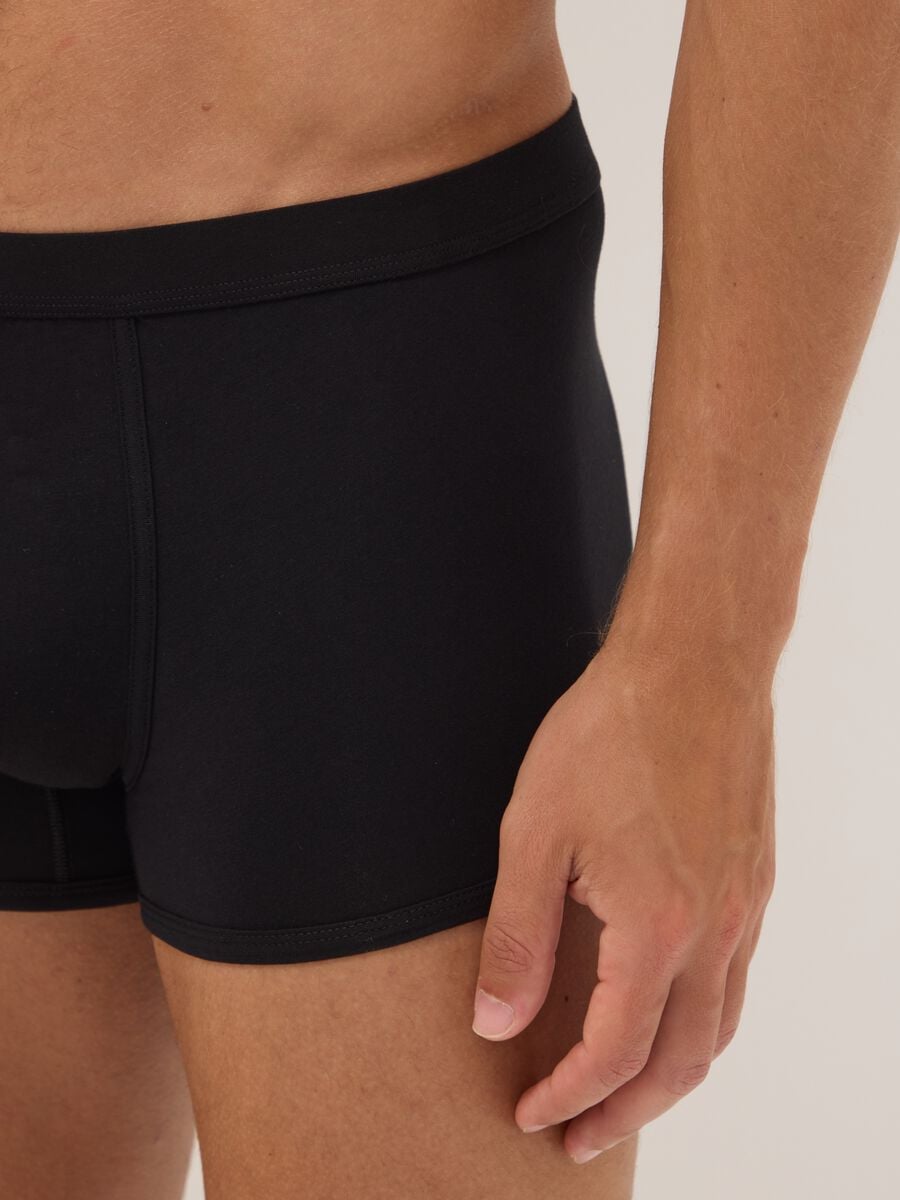 Tripack di boxer neri in cotone extrafine elasticizzato_3