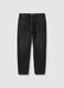 Black cotton blend jeans with regular tapered fit_4