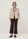 Brown wide leg stretchy cotton blend trousers regular fit_0