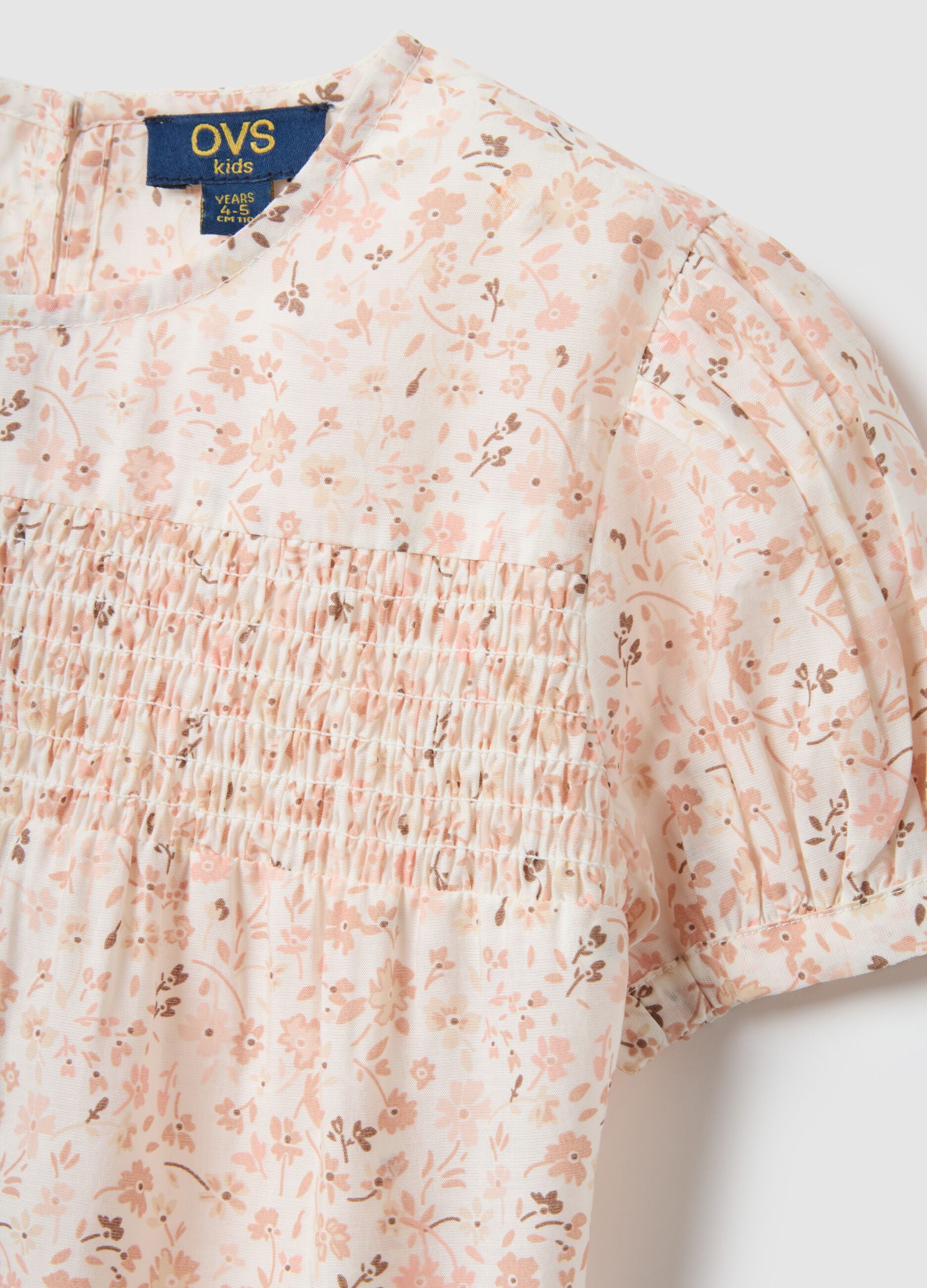 Multicolour Lyocell Blend Floral Blouse for Girls Regular Fit