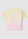 Multicolour pure cotton t-shirt with lettering for girls_1