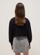 Girl's black crew-neck sweatshirt in pure cotton regular fit_1