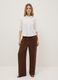 Wide leg brown jogger trousers in Lyocell and viscose blend_0
