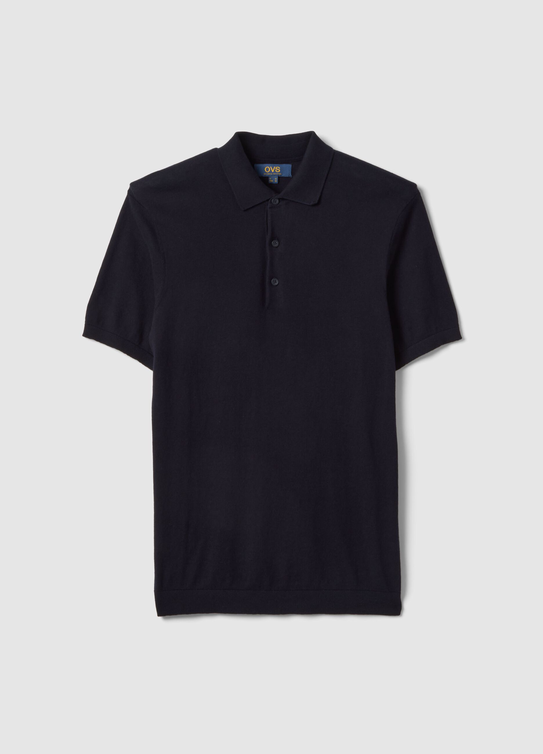 Pure cotton blue polo regular fit