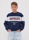 T-shirt blu in puro cotone con girocollo e stampa Harry Potter per ragazzo_1