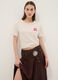 Beige pure cotton relaxed-fit T-shirt with floral print_0