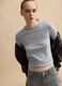 Grey crewneck long sleeve regular fit top_0